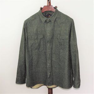 Freedom Foundry green speckled chamois shirt